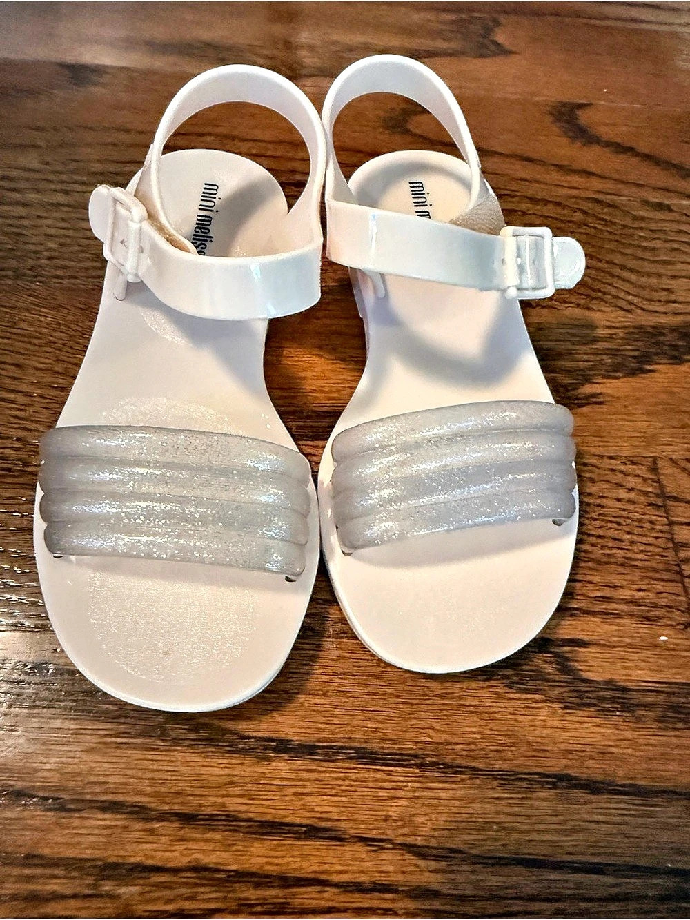 Mini Melissa Mar Sandal Sandals Cream & Silver 11T
